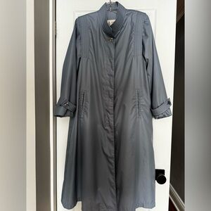 Vintage London Fog Long Trench Coat Light Blue S-M